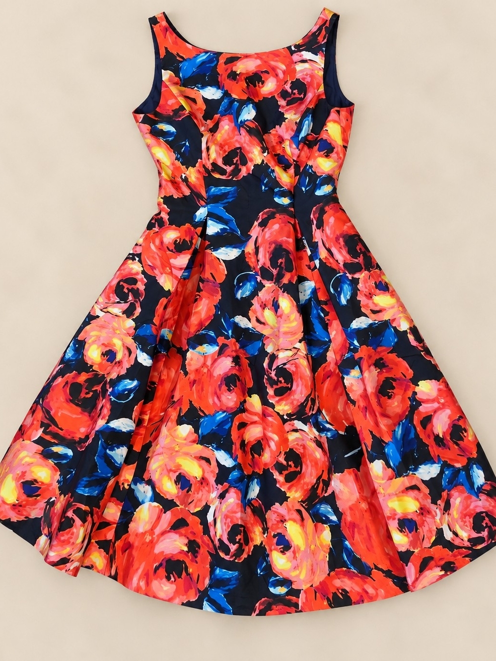 Adrianna Papell Womens Floral Print Dress
